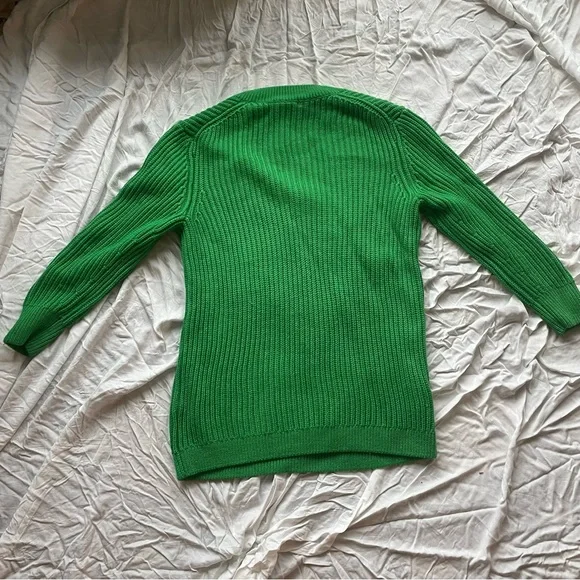 Aritzia Babaton 100% Merino Wool Roger Sweater in Forest Green Size XXS - Picture 7 of 7